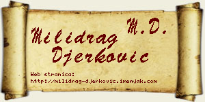 Milidrag Đerković vizit kartica